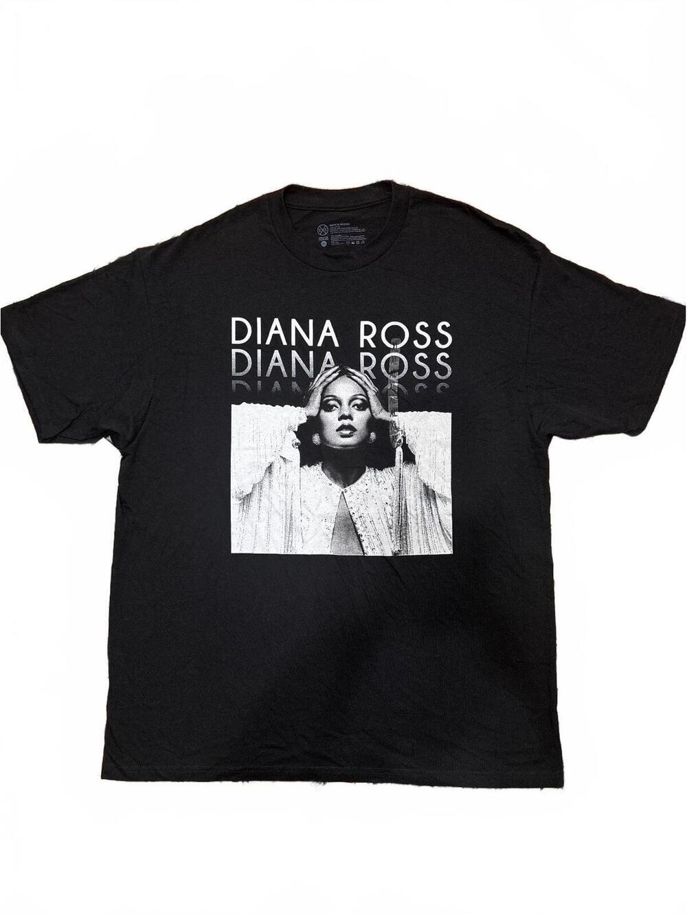 Cross Colours Diana Ross Black Graphic T-Shirt XL